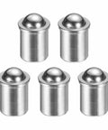 Five Pack Stainless Steel Ball Catch Spring Plungers With A Rock Solid Eighty Newton Hold For Cabinet Doors Workbench Jigs And Heavy Duty Furniture Repairs