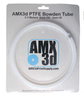 PTFE Bowden Tube For 1.75mm Filament, 2 Meters Long in packaging, white connector tubing with 2.0mm ID and 4.0mm OD for 3D printers