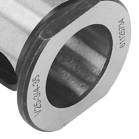 Front view of Kanasi taper reducing drill sleeve adapter, alloy steel; visible bore with size mark V25-3/4-35
