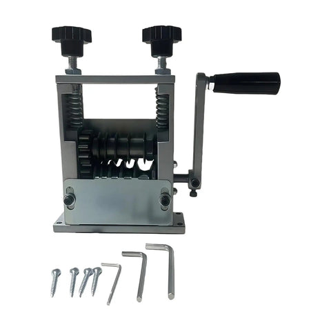 Heavy Duty Multiple Hole Cable Stripper For Electric Wire Stripping with adjustable knobs, screws, and hex keys for DIY use.