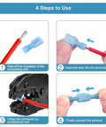4-step process using Premium Nylon Insulated Spade Connector Kit with 100 Pcs Quick Disconnect Terminals for wiring setup
