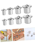 Two Sets Woodworking Dowel Maker Kit With Steel Dowel Centers And Transfer Plugs Alignment Tool For Precise Centering And Marking