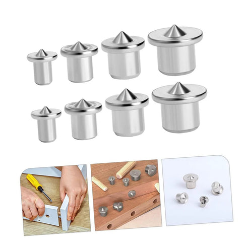 Two Sets Woodworking Dowel Maker Kit With Steel Dowel Centers And Transfer Plugs Alignment Tool For Precise Centering And Marking