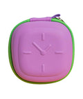 Heavy Duty Eva Travel Case For 140W Fast Charger And Usb C Cable Organizer in fresh purple with green zipper.