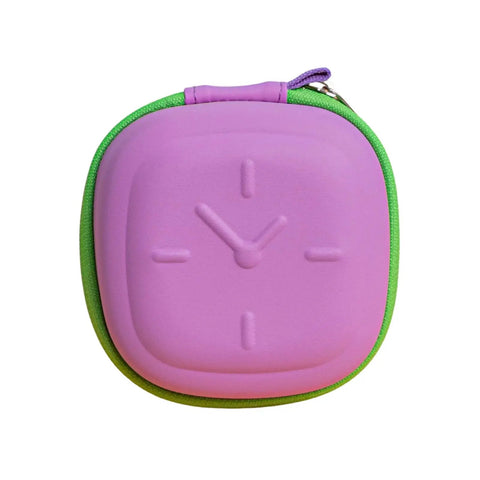 Heavy Duty Eva Travel Case For 140W Fast Charger And Usb C Cable Organizer in fresh purple with green zipper.