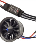 64mm RC Jet Ducted Fan with 3500KV Brushless Motor, 50A ESC, 11 Blades, Soldered Banana Plugs, 4S Ready