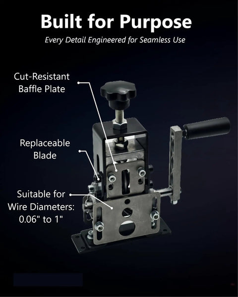 Drill Powered Wire Stripper Machine For Scrap Copper Cable 0.06 To 1 Inch Range with hand crank and drill attachment