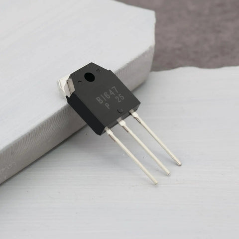 Two Pack 2SB1647 2SD2560 Transistors For Switching And Amplifier Projects, 150V High Voltage, 15A Current, TO3P Package, Great For DIY Electronics, Solar Chargers, Microwave Circuits, And Learning Experiments. TO-3P transistor with three leads