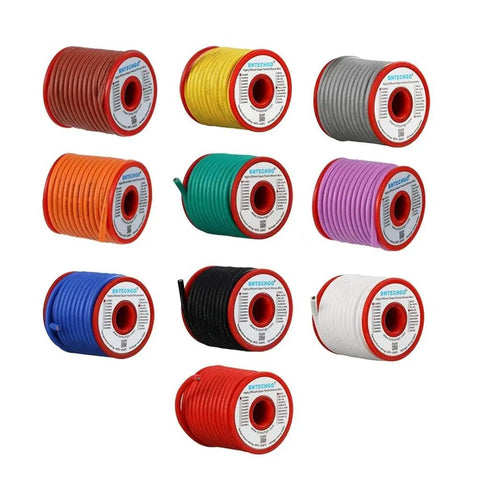 10 spools of 12 Gauge Silicone Wire Kit With 10 Colors, 25 Ft Each, Crazy Flexible 12 AWG Stranded Tinned Copper Wire