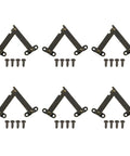 Sturdy 6 Pack Miniature Lid Hinges For Decorative Wood Boxes Rustproof Quiet Operation Erosion Resistant Metal Construction