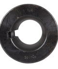 Top Shelf 1-1/4 Inch Solid Shaft Coupler With Keyway And Set Screws crafted from C1018 steel, showing keyway detail.