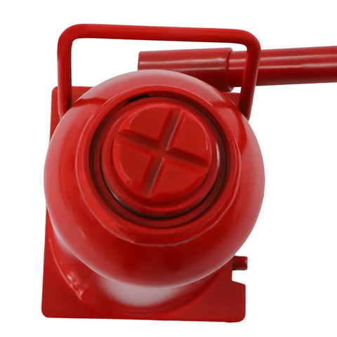 Heavy Duty 30 Ton Hydraulic Bottle Jack For Cars And Pickup Trucks 66000 Pound Alloy Steel Garage Essential Lift Tool With Zero Sweat Pumping And Weather Ready Finish top view showing the pump handle and body