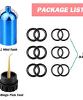 Mini Aluminum Alloy Scuba Dive Tank Key Ring With Brass O Ring Pick And Twelve O Rings Compact Valve Sealing Kit For Diving Gear Maintenance Blue Everyday Carry