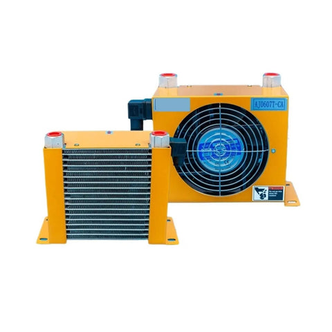 Air Cooled Hydraulic Oil Radiator Cooler With 30 Liters Per Minute Flow And One Point One Kilowatt Cooling Capacity Delivers Heavy Duty Energy Efficient Oil Heat Dissipation For Industrial Equipment Across Tough Working Environments