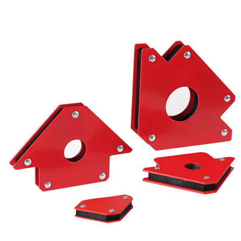 Grab These 6 Strong Welding Magnet Set Tools For Metal Fabrication, Pipe Install, And Marking Projects With Right And Inclined Angle MultiAngle Holders For Serious Pros. Set of strong red welding magnets for precise angles.