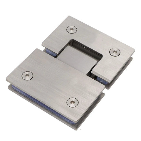 Stainless Steel Frameless Glass Shower Door Hinge 180 Degree Heavy Duty For 5/16 To 1/2 Inch Glass, metal surface detail