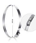 Heavy Duty 304 Stainless Steel Worm Gear Hose Clamps 10 Inch 4 Pack Adjustable For Pipe Intercooler Plumbing And Fuel Lines Leak Proof