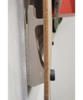 Side view of Pegboard Wall Mounting Hardware Kit With Command Strips No Wall Holes Needed Compatible With SKADIS Pegboards Matte White Finish