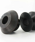 90 Degree Hem Roll Die Set for Bead Rollers, 12.7mm One Half Inch Step One, Pro Grade Black Oxide Coated, 22mm shafts, side view