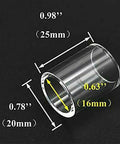 0.98 inch heat resistant glass cup from TIG Torch Parts Set for SR WP-17 18 26 and WP-9 20 models.