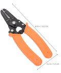 Tough As Nails Wire Stripper Pliers With Cushioned Safety Lock And Stainless Steel Blades, 6.4 in long, orange ergonomic handles.