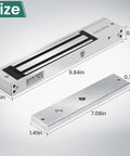 600 Lb Electric Magnetic Door Lock For Access Control With 280 Kg Holding Force Out Swing Single Door System dimensions