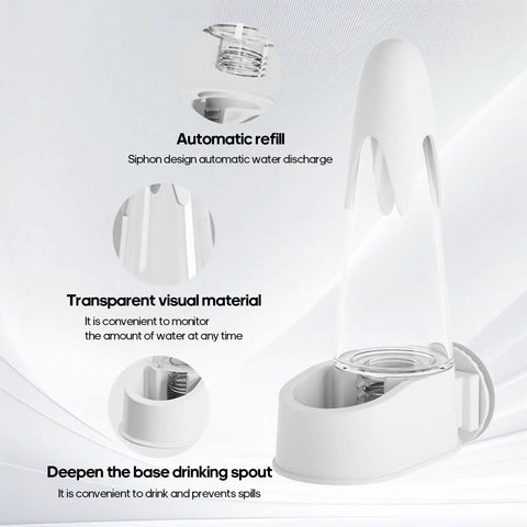 No Mess Bird Feeder And Water Dispenser Set For Bird Cage Gravity Automatic Seed Hopper With Easy Clean Design No Sweat Operation And Easy As Pie Cleaning Big Time Durable For Fluffy Friends with transparent water container and automatic refill design.