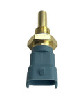 High Quality Coolant Temperature Sensor For Vehicle Engine OE Replacement Cross Ref 213 4777 12639899 showing brass tip and blue connector.