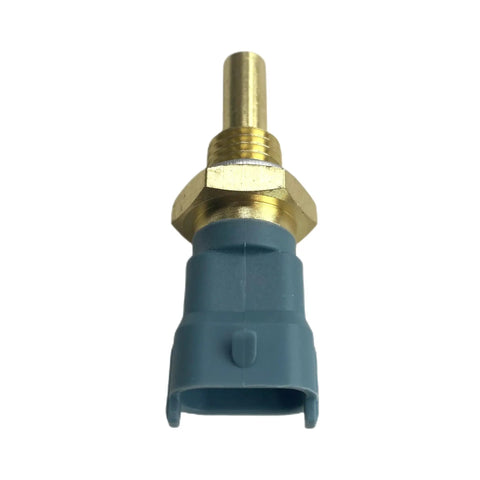 High Quality Coolant Temperature Sensor For Vehicle Engine OE Replacement Cross Ref 213 4777 12639899 showing brass tip and blue connector.