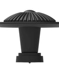 Flat Black Cabinet Knobs Set 30 Pack, Round Kitchen Drawer Pulls With Sunburst Pattern, Rustic Farmhouse Style, side view of knob