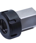 Durable Hex Collet Block Chuck Holder For Precision Machining, black coated hex design for lathes and milling machines.