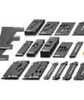 Total Game Changer Script Fonts Interlock Sign Maker Templates For Router Work, Smooth As Butter Cursive Lettering Guides with polymer pieces and spacers.