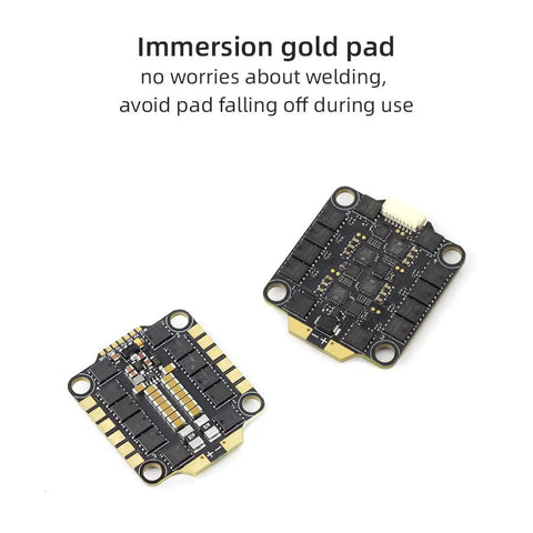 60A Four In One ESC For FPV Drones 2 To 6S With DShot Digital Protocols showing immersion gold pads