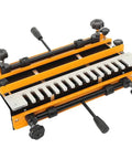 Top Shelf Twelve Inch Dovetail Router Jig With 1/2 Inch Templates For Dead On Alignment Plus Mortise And Tenon Woodworking Kit. Heavy-duty steel and aluminum jig.