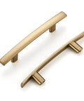 5 Pack Champagne Bronze Curved Cabinet Handles For Kitchen Cabinets And Drawer Fronts Slim 5-3/16 Inch Length view