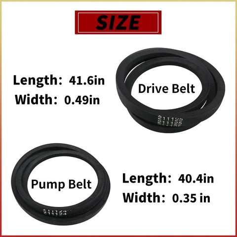 Beefed Up Washer Belt Kit Replacement For Maytag And Whirlpool Washers Includes Pump Belt And Drive Belt Durable Rubber Size Display