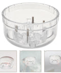 Professional Grade Smoke Sensor Removal Cup Featuring A Durable PP Textured Grip for quick fire alarm maintenance, clear material.