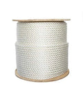 Spool of One Quarter Inch Nylon Rope Three Strand Twisted Nylon And Polyester Blend Heavy Duty Cord 600 Feet