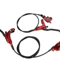 Rock Solid Four Piston Hydraulic Disc Brake Set For Mountain Bikers With Drop Dead Smooth Bilateral Oil Lines And Tough Resin Pads for MTB