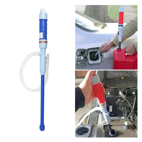 Portable Battery Fuel Transfer Pump For Vehicle Maintenance With Auto Shutoff And Leak Proof Design used to transfer gas from can to vehicle.