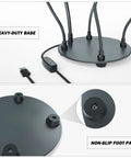 Helping Hands Soldering Station base with heavy-duty construction, 4 flexible arms, non-slip foot pad, and USB cable.