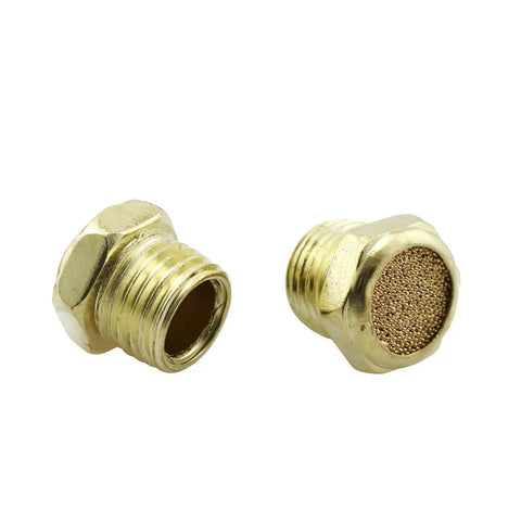 4 Pack Sintered Bronze Breather Vent One Quarter Inch NPT For Single Acting Cylinders Or Valves Quiet, Durable Pro Grade Vent