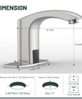 Touchless Bathroom Sink Faucet Automatic Motion Sensor Dual Power AC Or Battery With Control Box And Temperature Mixer Brass