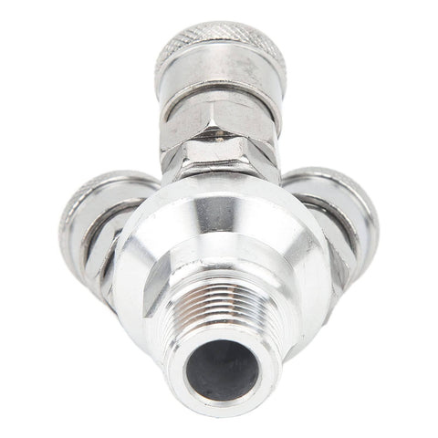3 Way Quick Connect Air Hose Splitter Universal Type Male Thread Swivel Air Compressor Fittings Round Air Splitter Manifold G1/2