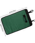 Large Capacity Chef Knife Roll Bag With Multiple Pockets And Internal Compartments Rugged Fabric Knife Carry Case displayed flat