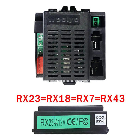 12 Volt Bluetooth Receiver Control Box Conversion Kit For Power Wheels Ride On Cars RX18 RX23 RX43 CE 2.4G Wireless Remote