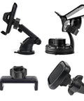 Car phone mount with 6 Pack 17mm Ball Adapter Tightening Nuts for Dash and Windshield use, compatible with DVR camcorder holders.