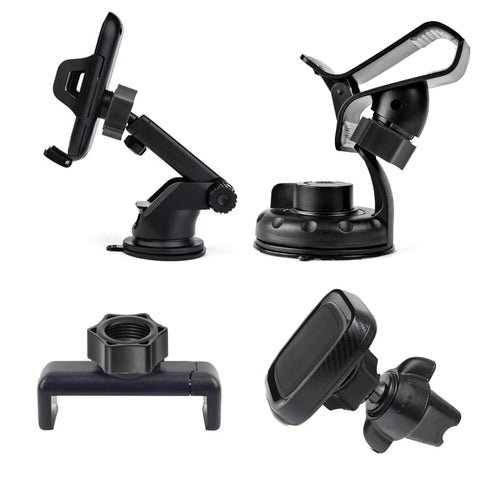 Car phone mount with 6 Pack 17mm Ball Adapter Tightening Nuts for Dash and Windshield use, compatible with DVR camcorder holders.