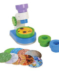 Kid Friendly Microscope Kit With 3 Interchangeable Lenses Magnified Tinted And Kaleidoscope Includes 10 Nature Slides Colorful Design And Fun STEM Learning For Ages 2 And Up, colorful plastic microscope with lenses and nature slides