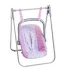 2 In 1 Baby Doll Swing And Portable Carrier For 18 Inch Dolls Pink Play Set Ages 3 And Up Converts From Swing To Carry